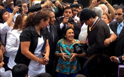 Evo Morales apadrinó en Salta la escuela a la que asistió en su niñez