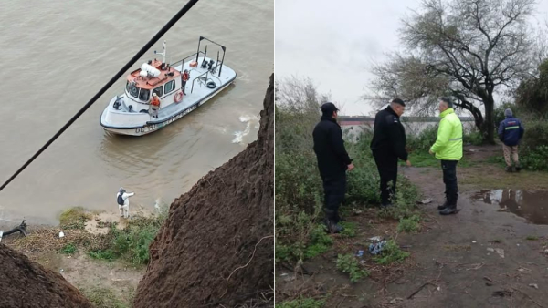 Rescataron a un pescador baigorriense que quedó atrapado en la barranca de Timbúes