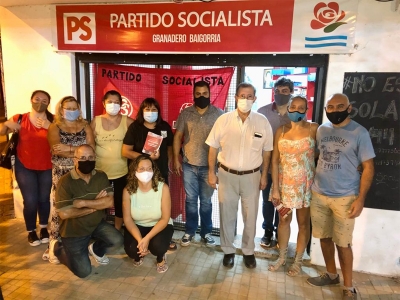 Capiello llegó a Baigorria y se reunió con la militancia