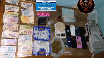 Allanaron una vivienda: Secuestraron cocaína y marihuana