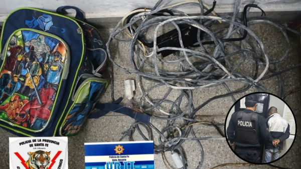 Arrestan en Baigorria a un hombre acusado de robar cables de una obra en construcción