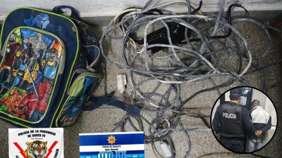 Arrestan en Baigorria a un hombre acusado de robar cables de una obra en construcción