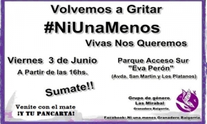 Jornada “Ni una menos” en Baigorria