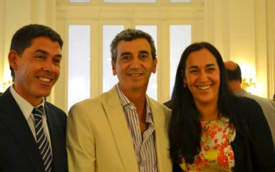 Ramos y Gonnet acompañaron al ministro Randazzo a entregar el financiamiento nacional para la obra del tren ROsario - Retiro