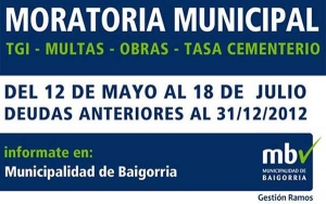 Ya rige la moratoria municipal desde el lunes 12