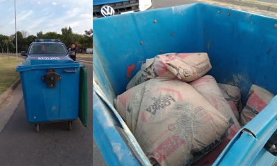 Lo atrapan con bolsas de cemento robadas en una obra en construcción