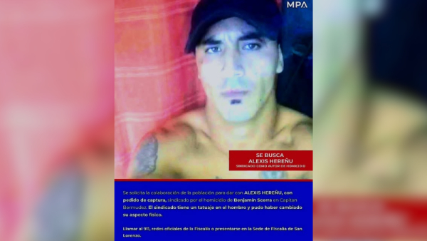 Emiten pedido de captura y búsqueda de Alexis Hereñú por el crimen de Benjamín Scerra