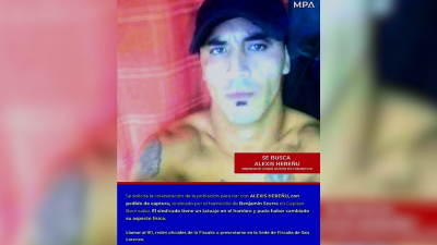 Emiten pedido de captura y búsqueda de Alexis Hereñú por el crimen de Benjamín Scerra