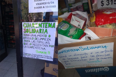 Colecta de alimentos para familias de la comunidad educativa de las Escuelas Secundarias de la ciudad