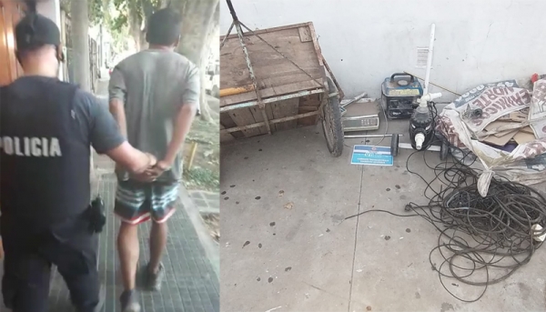 Un ladrón fue detenidos por varios vecinos