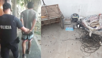 Un ladrón fue detenidos por varios vecinos