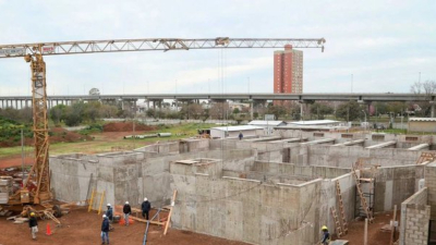 Paralizan las obras en planta potabilizadora de Baigorria por falta de pagos nacionales