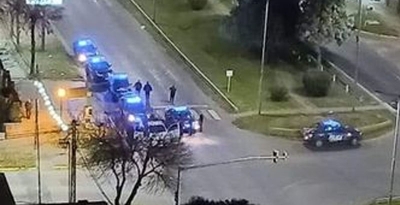 Móviles policiales atrapan a ladrones luego de una extensa persecución