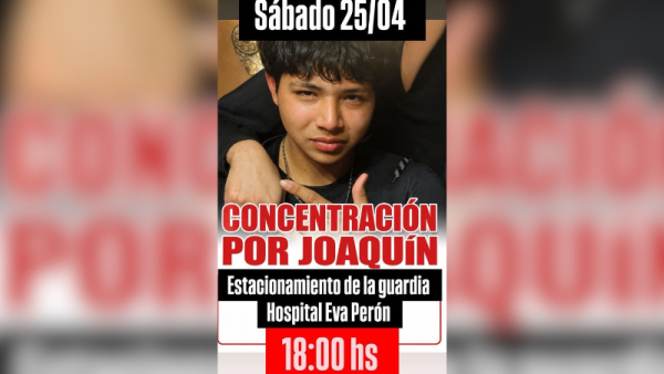 Convocan a una concentración por la aparición de Joaquín Fiant en Baigorria