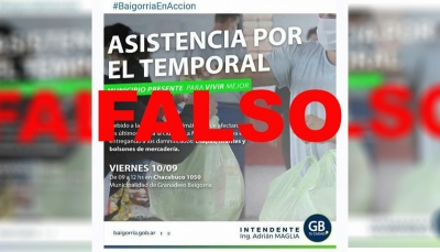 Circula por las redes una información falsa sobre el Municipio baigorriense