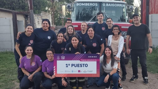 Bomberos de Baigorria ganan un premio por su proyecto de asistencia a víctimas de incendios